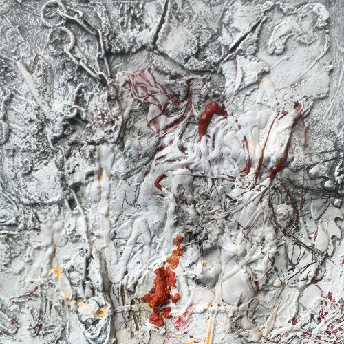 Collage, Acryl auf Leinwand, 50 x 50 cm