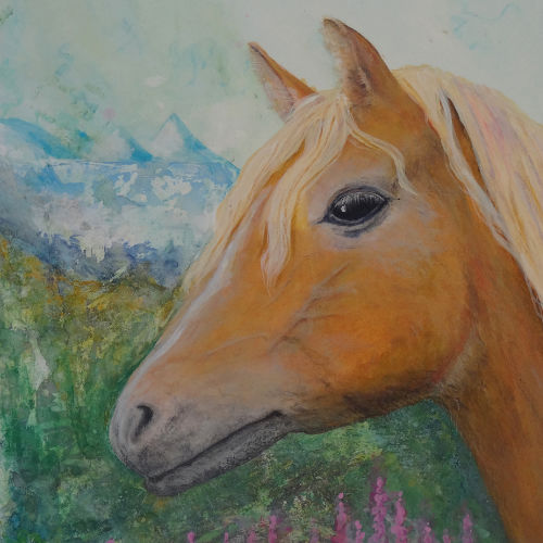(2017) Acryl und Buntstift auf Papier, 30 x 40 cm