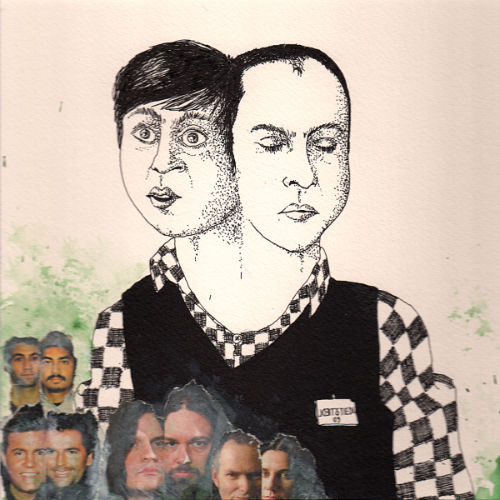 (2009) Tusche, Acryl und Collage auf Papier, 
20 x 20 cm
